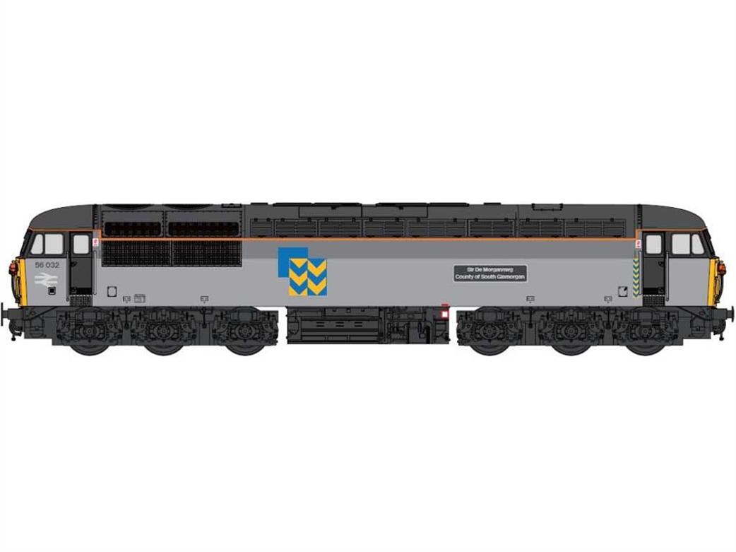 Dapol GM2210701 BR 56032 County of South Glamorgan Class 56 Railfreight Triple Grey Metals Sector Gaugemaster Collection N