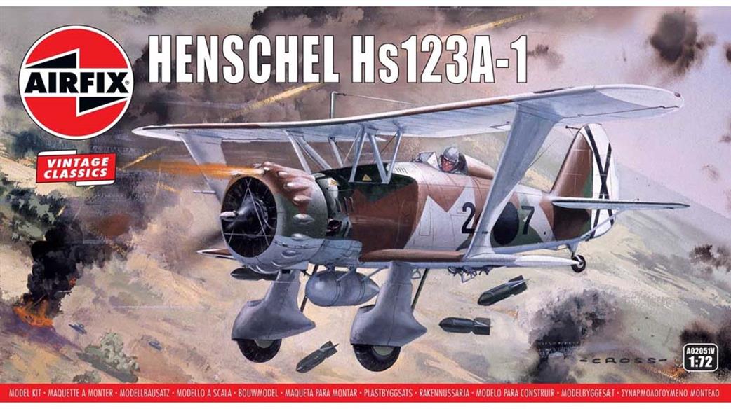 Airfix 1/72 A02051V Henschel HS123 A1 Aircraft Kit