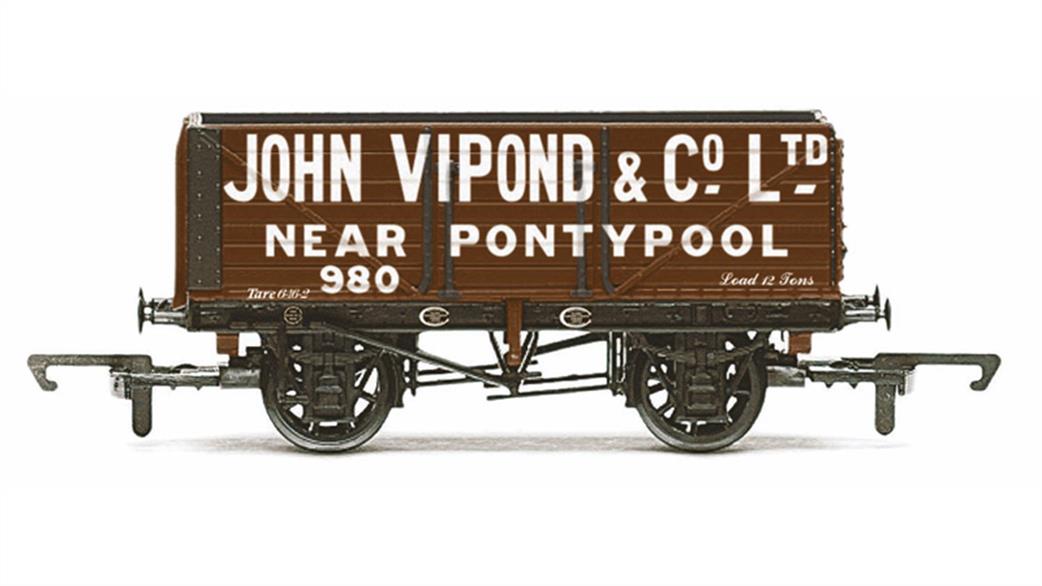 Hornby OO R6812 John Vipond, Pontypool 7 Plank Open Coal Wagon