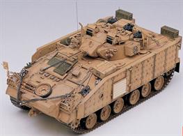 Academy 1/35 British Warrior MCV Armoured Personnel Carrier Modern Iraq 2003 13201This newly built tooling will accurately reproduce a model kit of the British Army's Warrior MCV which acted in Civil Wars in ex-Yugoslavia as well as Iraq War in 2003.Glue and paints are required