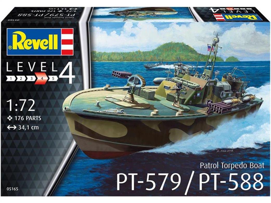 Revell 05165 Patrol Torpedo Boat PT-588 PT-579 PT Boat Plastic Kit 1/72
