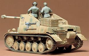 Paints Suggested : X10, XF1, XF2, XF56, XF60, XF61, XF64, XF65 This model kit recreates the German Tank Destroyer Marder II. During the early stages of the German invasion of the Soviet Union, the anti-tank self-propelled gun Marder II countered overpowering Russian tanks T-34 and KV-2. In 1941 it had become clear that not only Panzerkampfwagen III and IV but also the 5cm Pak 38 did not have enough power, and the 7.5cm Pak 40 was developed; it could penetrate 130mm armor plate from 1,000m away, and at a rate of up to 14 shots per minute. The Marder II equipped the 7.5cm Pak 40 with the open-top fighting compartment based upon the Panzerkampfwagen II. Production started in the middle of 1942. • 1/35 scale plastic assembly model. Length: 175mm.