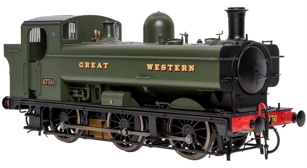 Dapol O Gauge 7S-007-018S GWR 8750 Revised 57xx/8750 Class Pannier Tank Green Lettered GREAT WESTERN DCC Sound