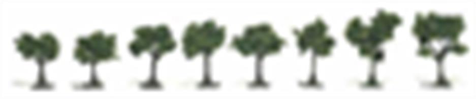 Pack of eight ready made tress between 1cm and 3cm (Â¾-1Â¼in) height.Approx. scale sizes :Â&nbsp;N 10-15ft. OO/HO 4-8ft. O 3-5ft.