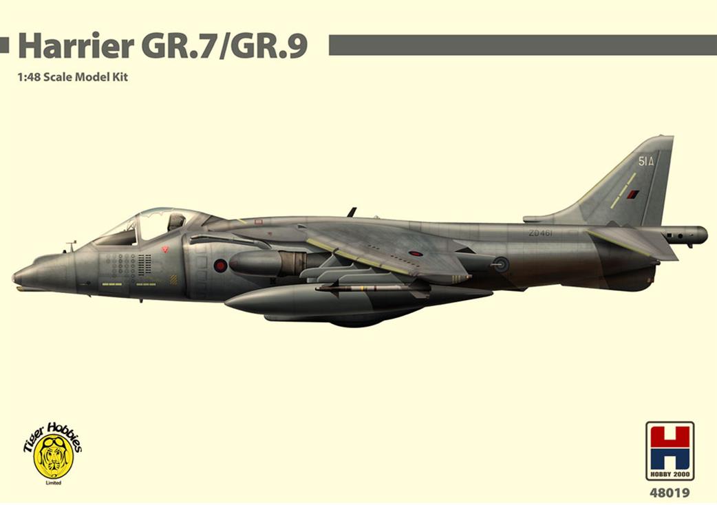 Hobby 2000 1/48 48019 BAE Harrier GR7/9  Plastic Kit UK Exclusive