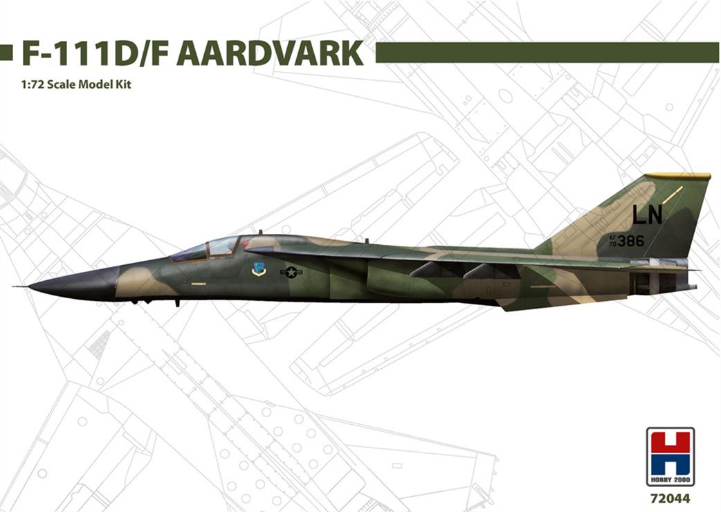 Hobby 2000 1/72 72044 General-Dynamics F-111D/F Aardvark Plastic Kt