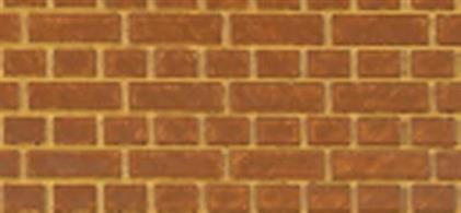 High quality embossed polystyrene sheet with&nbsp;English bond&nbsp;brick pattern, used in many historic buildings. The bricks are scaled&nbsp;N model railways, but would be suitable for similar scales ranging from 1/140 to 1/160.Sheet measures 270 x 380mm (approx. 10½ x 15in) matt white styrene.