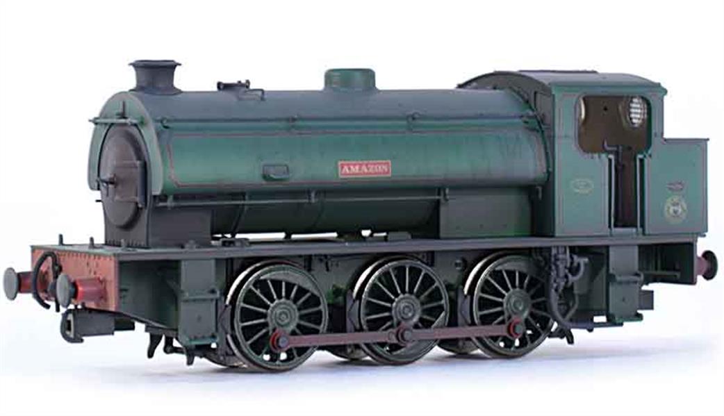 EFE Rail OO E85004 NCB Amazon Hunslet Austerity 0-6-0ST Saddle Tank Shunting Engine Green Weathered