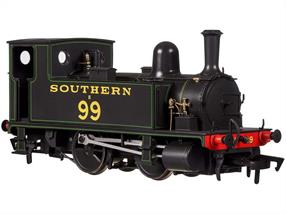 A finely detailed model of the L&amp;SWRs B4 class of 20 0-4-0 tank engines built between 1891 and 1893 for service at Southampton docks, Poole quay and other locations with sharply curved track where growing traffic levels needed steam-powered shunting engines to replace horses.This model is finished in Southern Railway lined black livery as engine number 99.