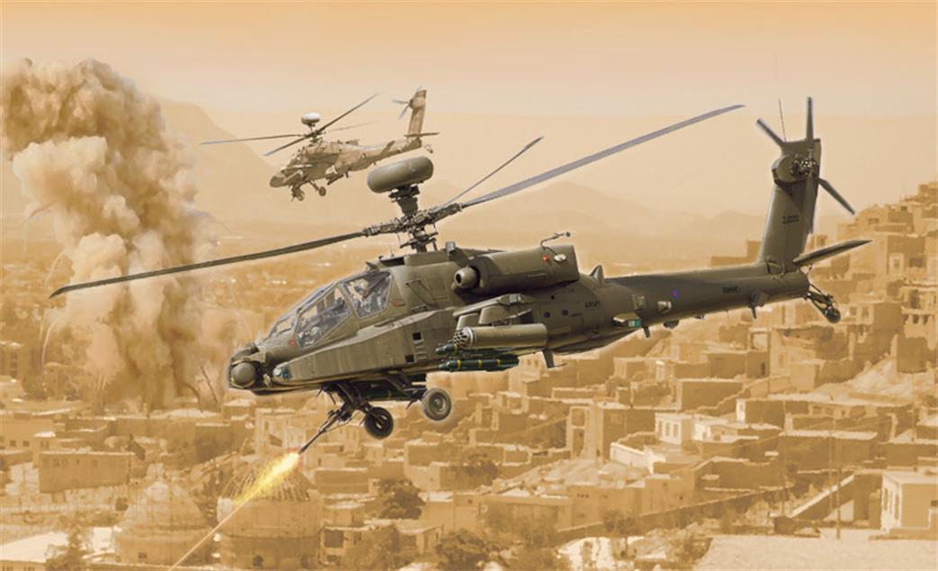 Italeri 1/48 2748 British Army Aircorps AH-64D Apache Longbow Heilcopter Kit