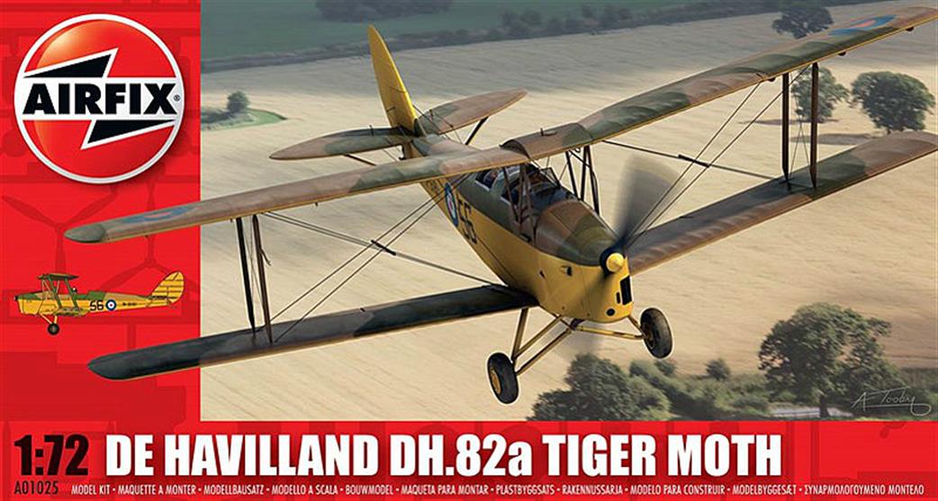 Airfix 1/72 A01025 de Havilland DH.82a Tiger Moth Plastic Kit