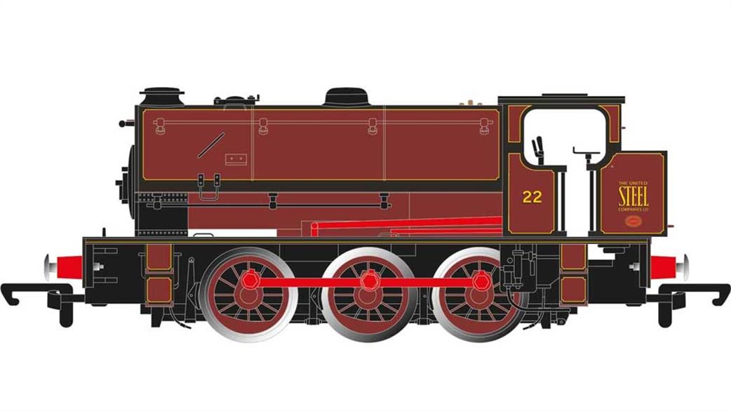 Hornby OO R3466 United Steel Company 22 Hunslet J94 Austerity 0-6-0ST Saddle Tank Shunting Engine