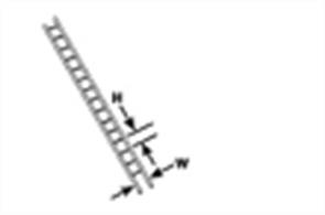 Use as straight ladders commonly found in numerous industrial, commercial, and residential applications. Note, in most industrial applications using a fixed ladder, a cage is also desirable. See CL Safety Cage &amp; Ladder Sets. Precision Injection Molded in White Styrene Plastic. Length 375mm / 15in.