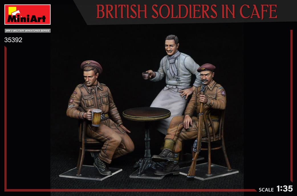 MiniArt 1/35 35392 British Soldiers in Cafe Figure Set