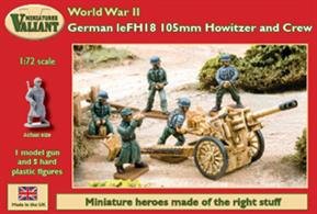 The 105mm leFH 18 was the standard divisional field howitzer used by the Wehrmacht (German Army) during World War II. It had a heavy, simple breech mechanism with a hydro-pneumatic recoil system. The howitzer had wood-spoked or pressed steel wheels. The former were only suitable for horse traction. In 1941 a muzzle brake was fitted to allow longer range charges to be fired. This increased the range by about 1,800 yards and was known as the leFH 18M. In March 1942 a requirement was issued for a lighter howitzer. This led to a second modification, known as the leFH 18/40. This modification consisted of mounting the barrel of an leFH 18M on the carriage for a 75mm PaK 40 antitank gun. The new carriage increased the rate of fire as well as making the howitzer lighter. Additionally, a more efficient muzzle brake was added, decreasing the recoil. 