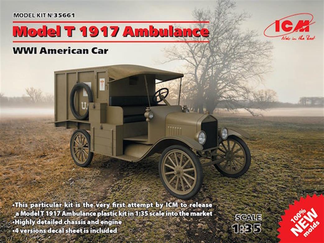 ICM 1/35 35661 Ford Model T 1917 Ambulance Kit