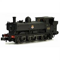A detailed N gauge model of the Great Western 57xx class pannier tank locomotives with the original cab design. Finished as locomotive 5742 in BR black livery with early lion over wheel emblem.Chassis incorporates a 6-pin DCC decoder socket. Dapol magnetic couplers and standard N gauge couplers are supplied along with a bag of spares and fine details for further optional detailing.