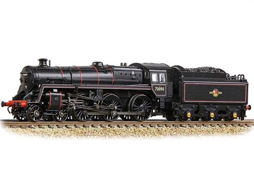 A new model of the BR standard class 5MT mixed traffic 4-6-0 locomotive.These were the BR standard version of the useful and flexible class 5 locomotives developed by the 'big four' companies, incorporating the best features of the Black 5, B1 and Hall classes, along with the standardised fittings and locomotive layout.These 5MT locomotives were capable of undretaking a wide range of duties. Powerful enough to haul express passenger trains and fast goods trains the type were often found working trains which used secondary routes, where larger locomotives were prohibited.This model of 73158 is paired with a BR1B type tender and finished in the BR lined black livery with later lion holding wheel crest.DCC Ready. 6-pin decoder required for DCC operation.