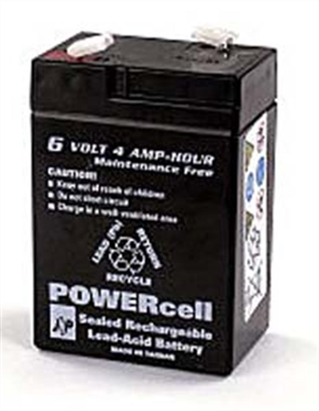 Powertech 5510035 6v 4amp Powercell Lead Acid Battery