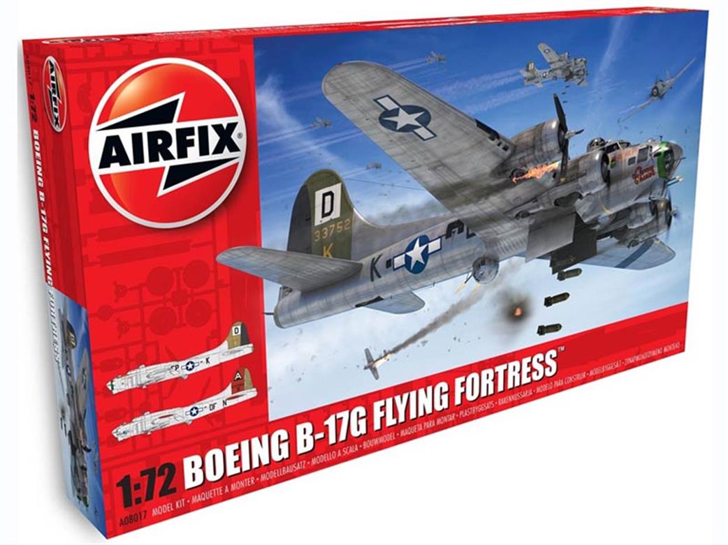 Airfix 1/72 A08017 USAAF B-17G Flying Fortress WW2 American Bomber Kit