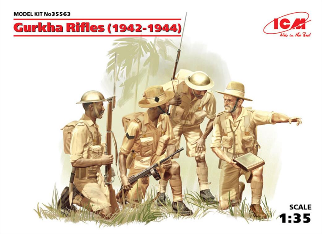 ICM 1/35 35563 Gurkha Rifles 1942-1944 4 piece figure  set