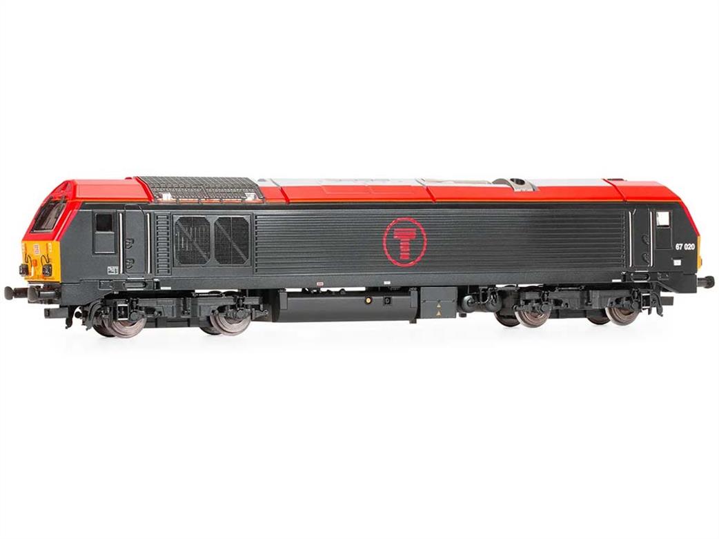 Hornby OO R30161 TfW 67020 Class 67 Bo-Bo Diesel Electric Locomotive Transport for Wales Black