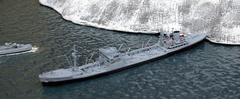 The famous supply tanker that supported German raiders and was conveying prisoners to Germany when intercepted by HMS Cossack in a Norwegian fjord! A new model in 2013 that is a welcome addition.The model is finished with&nbsp;the black hull and grey upperworks worn in 1939/40 to break through the British blockade.