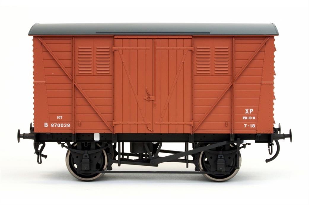 Dapol O Gauge 7F-054-003 BR 12-Ton 1/250 Ventilated Meat Van BR Goods Bauxite RTR