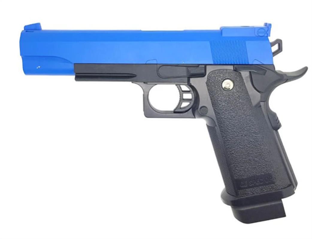 1/1 110702 Golden Hawk 5.1 Blue Full Metal Side 6mm BB Pistol