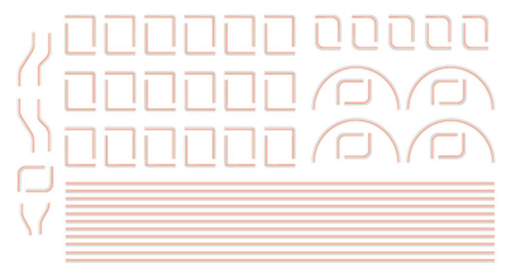 Modelmaster Decals OO 4082 Red & Grey Lining for B.R. Mixed Traffic Livery