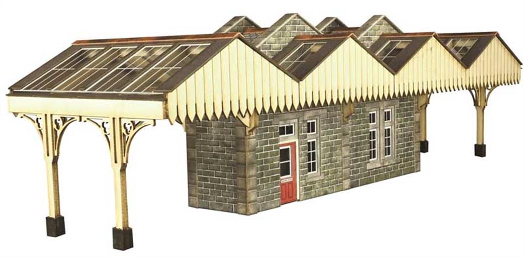 Metcalfe OO PO322 Island Platform Buildings Card Construction Kit