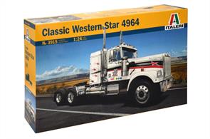 Italeri 3915 1/24 Scale Classic Western Star 4964SS Tractor UnitLength 340mm.This is a detailed plastic kit of a classic American truck.