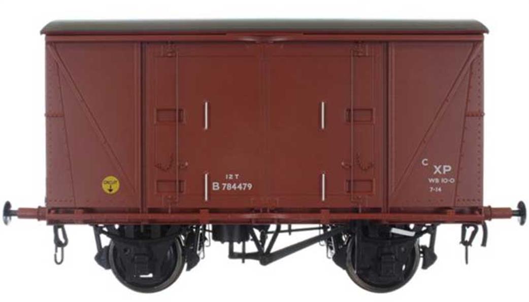 Dapol O Gauge 7F-049-203 BR VanWide 12-Ton Vacuum Braked Covered Box Van 784479 Freight Brown RTR