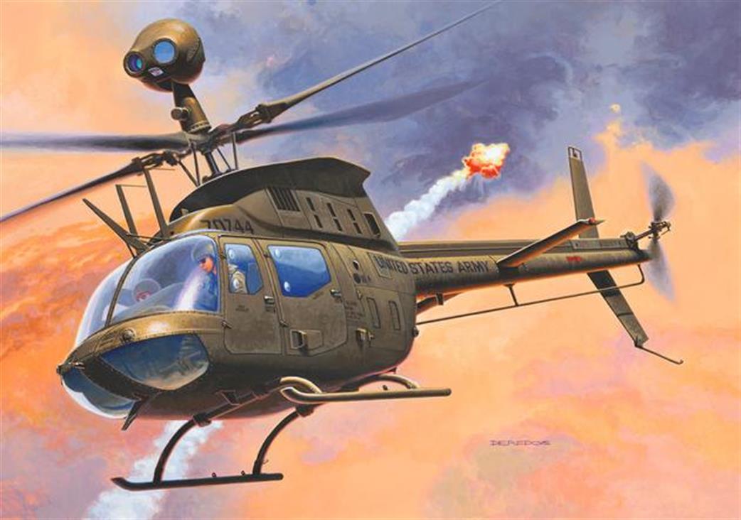 Revell 1/72 04938 Bell OH-58D Kiowa Helicopter Kit