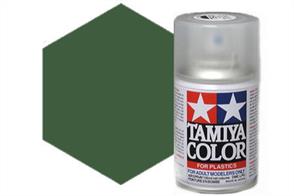 Tamiya TS70 Olive Drab JGSDF Synthetic Lacquer Spray 100ml TS-70These cans of spray paint are extremely useful for painting large surfaces, the paint is a synthetic lacquer that cures in a short period of time. Each can contains 100ml of paint, which is enough to fully cover 2 or 3, 1/24 scale sized car bodies.