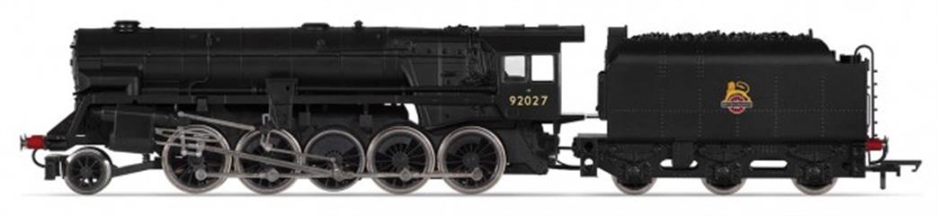 Hornby OO R3273 Railroad BR 92027 Class 9F 2-10-0 with Franco Crosti Boiler Black Early Emblem Railroad Range