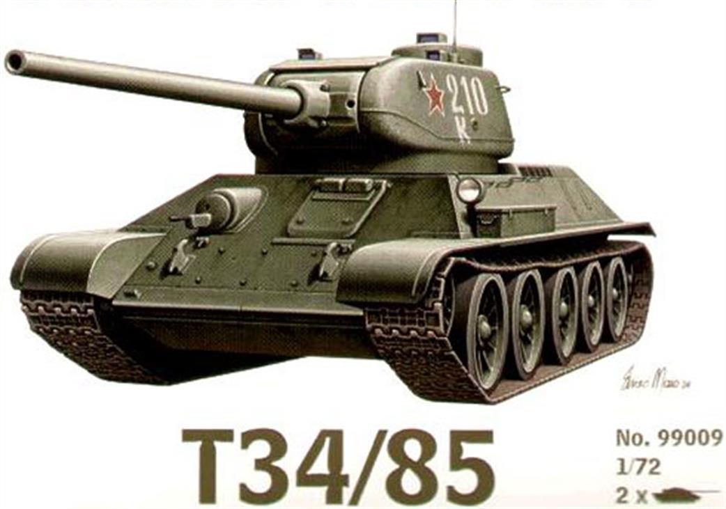 Armourfast 1/72 99009 T34/85 Russian Tank Pack of 2