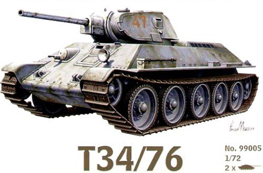 Armourfast 1/72 99005 T34/76 Russian Tank Twin Kit Pack