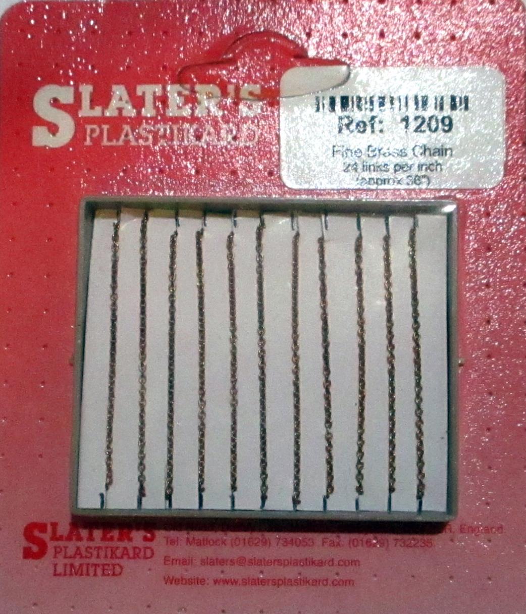 Slaters Plastikard  1209 Fine Chain 24 links per inch approx 36in