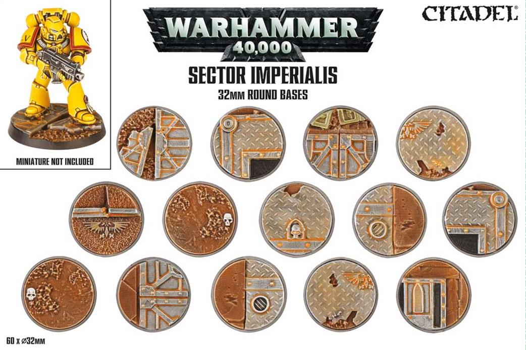 Games Workshop 66-91 Sector Imperialis 32mm Round Bases