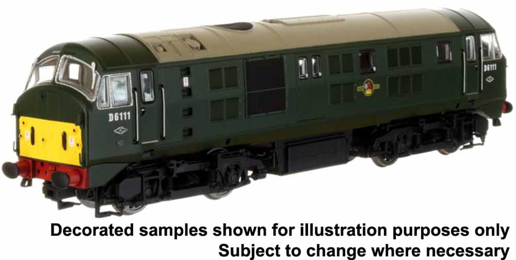 Dapol OO 4D-025-004 BR D6111 Class 21 North British Type 2 Disc Headcode Green Small Warning Panels