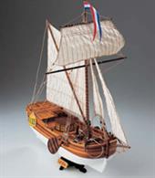 The famous naval architect, F.H. Chapman, in his treaty Architettura Navalis Mercatoria of 1775, sketched and described a small Dutch fishing boat. He finished it off, however, with light and pleasant decorations which transformed it into an original and elegant pleasure boat and gave it the name of A Dutch Herrenyacht. The Leida, too, has its origins in one of the typical Dutch fishing boats of the eighteenth century. The kit includes C.N.C. Routed frames for keel &amp; bulkheads, and exotic wood strip for hull planking. Also included is the wooden deck planking, masts and spars, metal and wooden fittings, and cloth for the sails. The instruction booklet is very detailed, taking you through every step of construction.Scale 1:64, Length: 350mm.Skill Level 2 