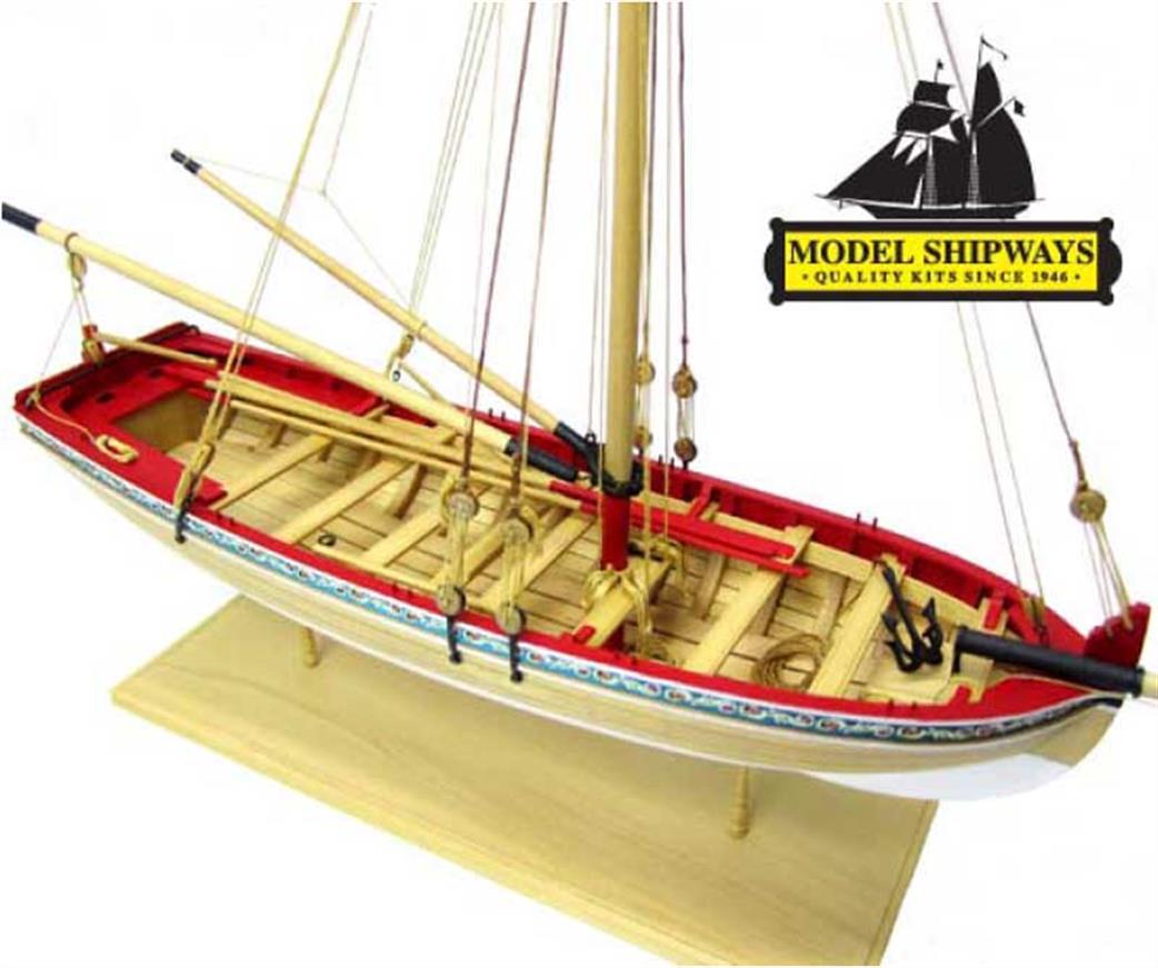 Model Shipways MS1457 18th Century Long Boat Plank on Frame Kit 1/48
