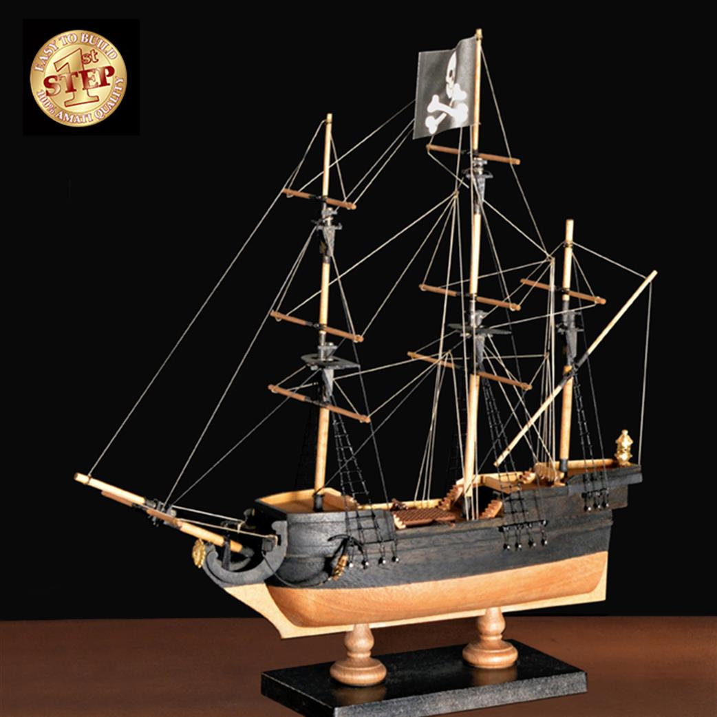 Amati 1/135 EA600/01 Pirate Ship 1st Step Kit with Pre made hull