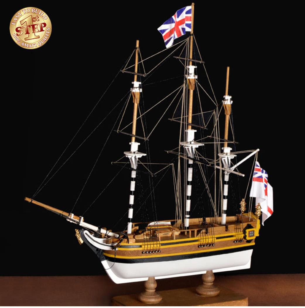 Amati EA600/04 HMS Bounty 1st Step Kit with pre-made hull