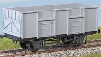 Over 2000 of these wagons (diagram 1/115) were built in 1953-1956 to carry coal to power stations and steel works. Withdrawn by 1982. These finely moulded plastic wagon kits come complete with pin point axle wheels and bearings. Glue and paints are required to assemble and complete the model (not included).