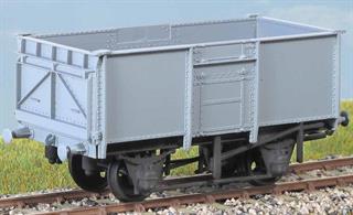 Over 21,000 of these wagons (diagram 109) were built in the 1950s. This kit caters for either pressed steel end doors or the more common fabricated type. These finely moulded plastic wagon kits come complete with pin point axle wheels and bearings. Glue and paint will be required, along with appropriate transfers. Additional parts to enable the vehicle to be modelled incorporating modifications made to the prototypes during their working life are included where appropriate.Glue and paints are required to assemble and complete the model (not included)