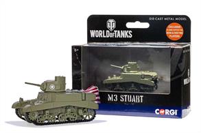 World of Tanks puts you in command of over 600 war machines from the mid-20th century, so you can test your mettle against players from around the world with the ultimate war machines of the era.Corgi are pleased to offer the first wave of highly detailed die-cast models to collect and enhance your gameplay.The M3 Stuart Developed in 1938 through 1941 on the basis of the M2. More than 13,000 vehicles in various versions were built. The M3 first saw action in the battle at Sidi Rezegh.