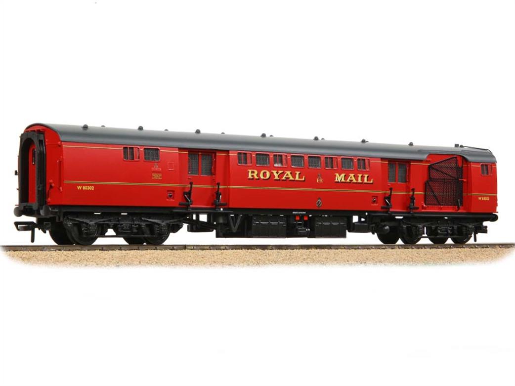 Bachmann OO 39-421D BR Mk1 POS Travelling Post Office Sorting Van W80302 with Pick-Up Nets Royal Mail Red