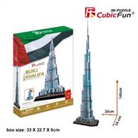 CubicFun Burj Khalifa 3D Puzzle Kit MC133HFinished model measures 390 x 340 x 1460mm. 136 pieces